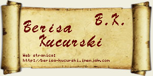 Beriša Kucurski vizit kartica